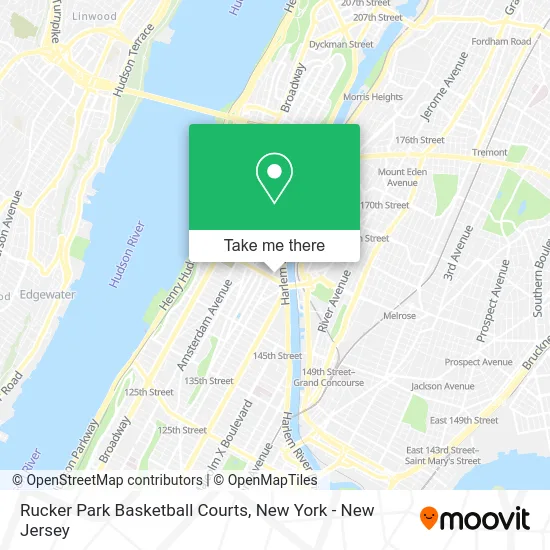 Rucker Park Basketball Courts map