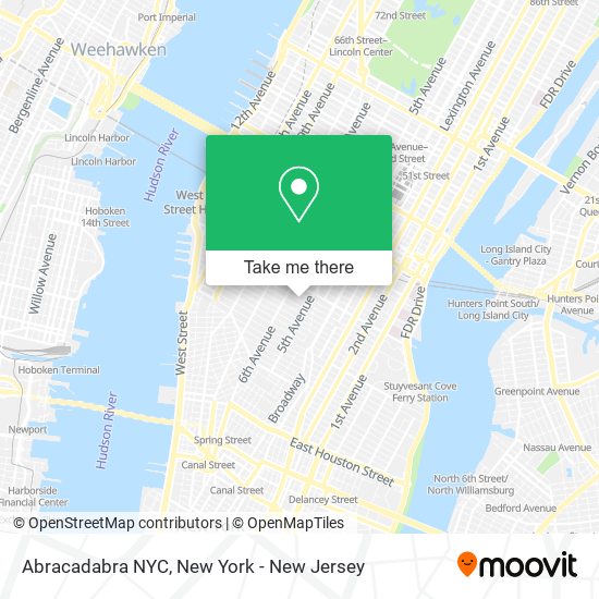 Mapa de Abracadabra NYC