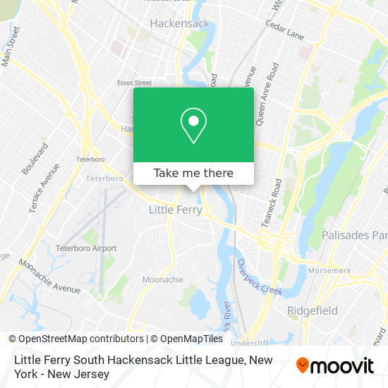 Mapa de Little Ferry South Hackensack Little League
