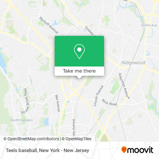 Mapa de Teels baseball