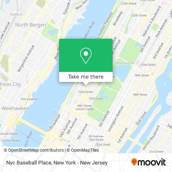 Nyc Baseball Place map