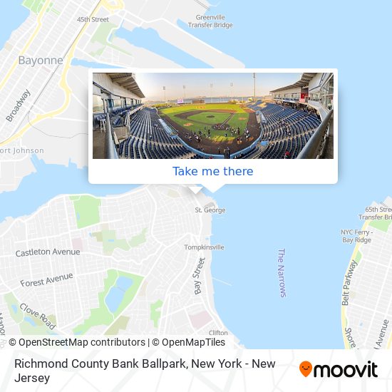 Richmond County Bank Ballpark map