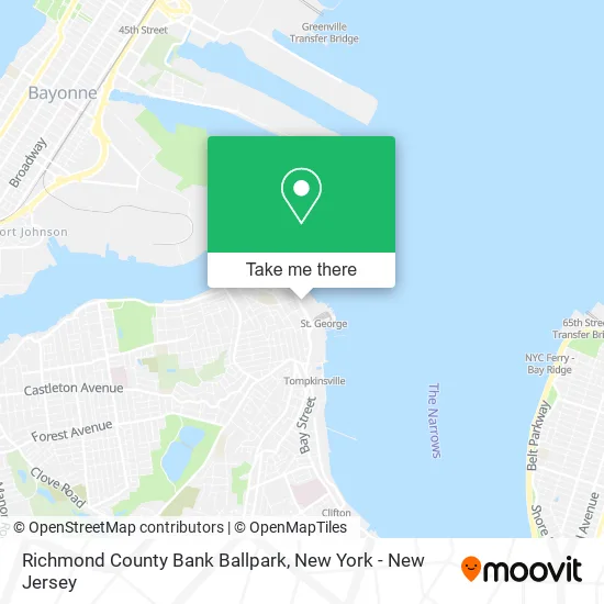 Richmond County Bank Ballpark map