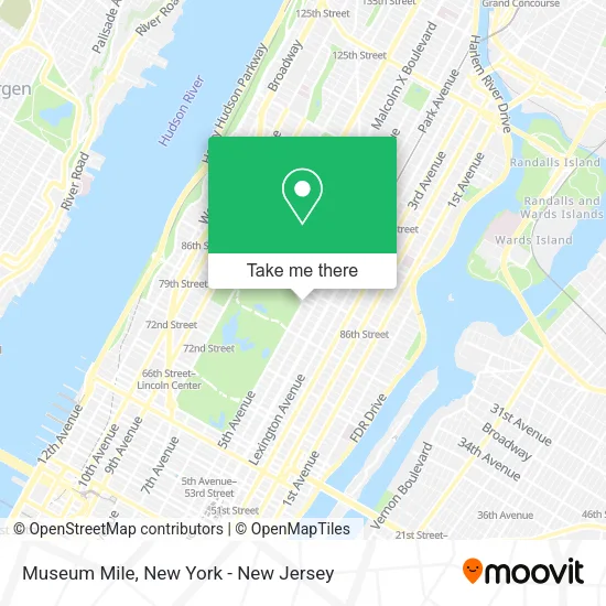 Museum Mile map