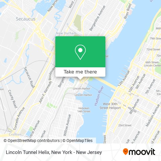 Lincoln Tunnel Helix map