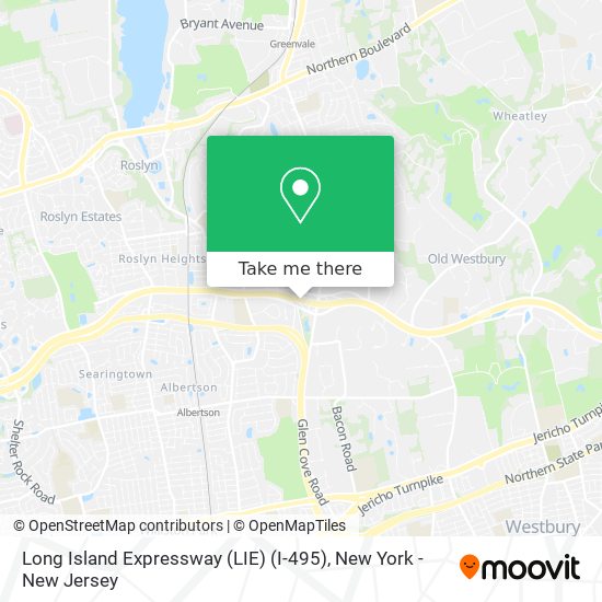 Long Island Expressway (LIE) (I-495) map