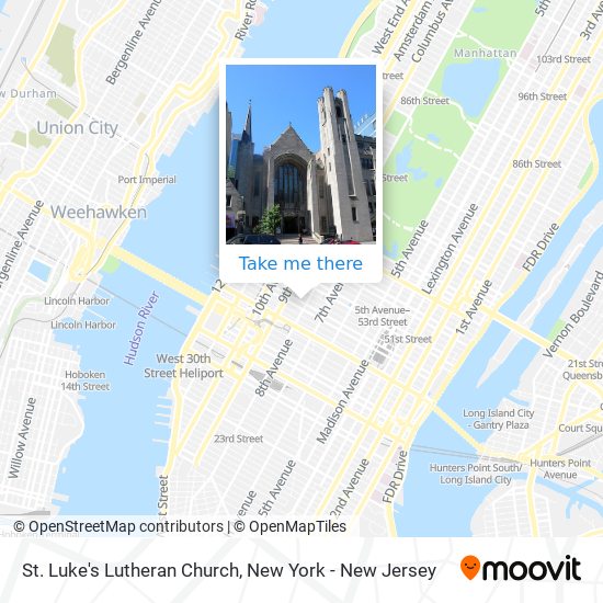 St. Luke's Lutheran Church map