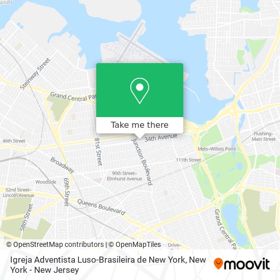 Igreja Adventista Luso-Brasileira de New York map