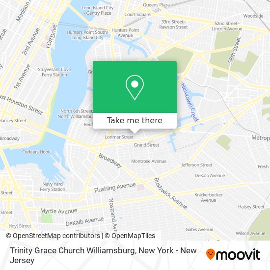 Trinity Grace Church Williamsburg map