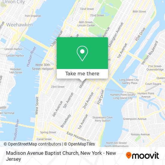 Madison Avenue Baptist Church map