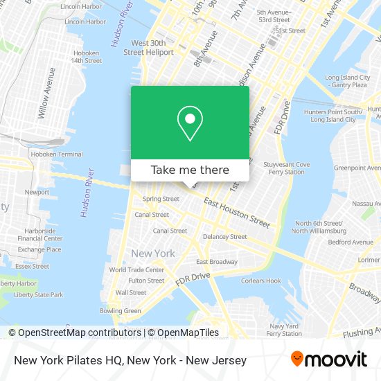 New York Pilates HQ map