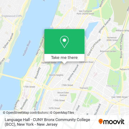 Mapa de Language Hall - CUNY Bronx Community College (BCC)