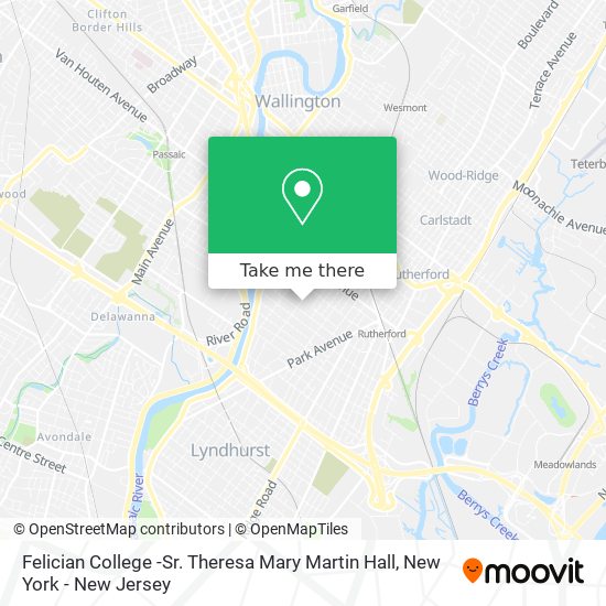 Felician College -Sr. Theresa Mary Martin Hall map