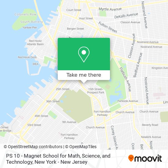 Mapa de PS 10 - Magnet School for Math, Science, and Technology