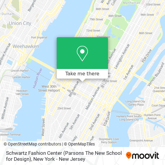 Mapa de Schwartz Fashion Center (Parsons The New School for Design)