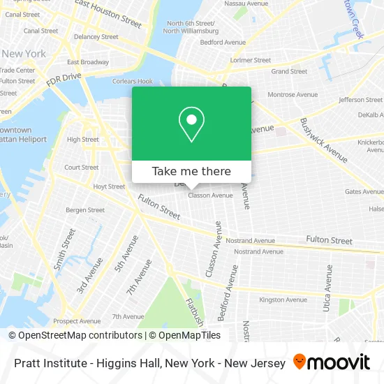 Pratt Institute - Higgins Hall map