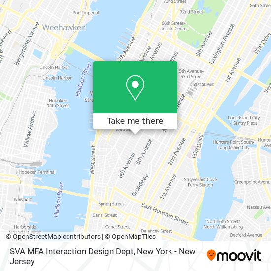 Mapa de SVA MFA Interaction Design Dept