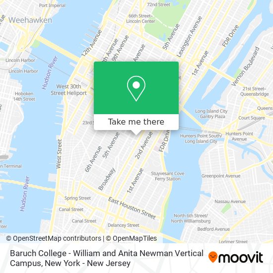 Baruch College - William and Anita Newman Vertical Campus map