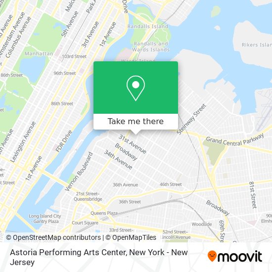 Astoria Performing Arts Center map