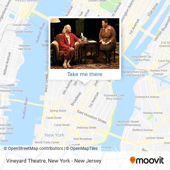 Mapa de Vineyard Theatre