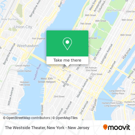 The Westside Theater map