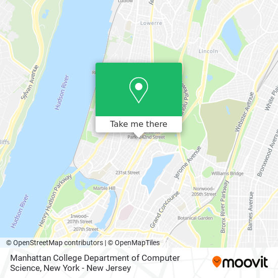 Mapa de Manhattan College Department of Computer Science