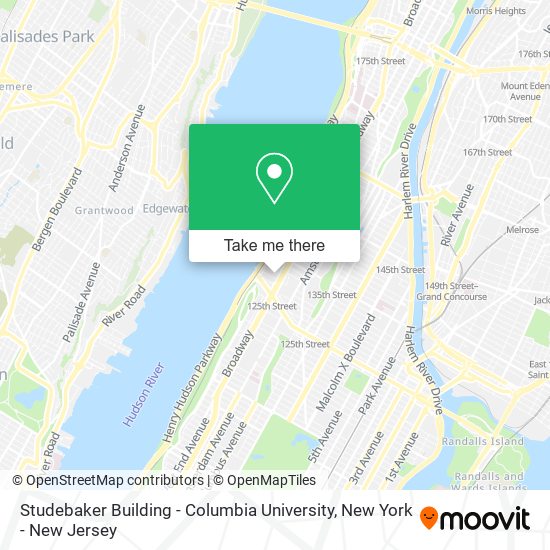 Studebaker Building - Columbia University map