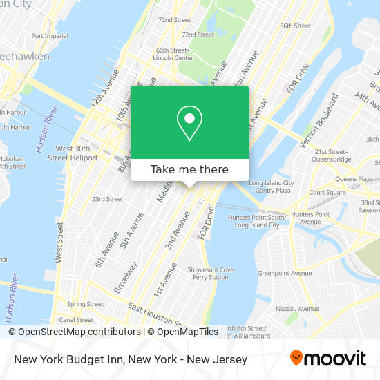 New York Budget Inn map