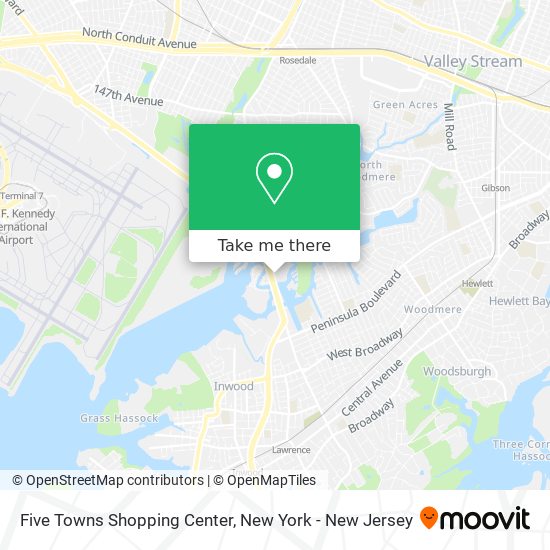 Five Towns Shopping Center map