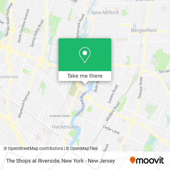 The Shops at Riverside, 390 Hackensack Ave, Hackensack, NJ, Bus Lines -  MapQuest