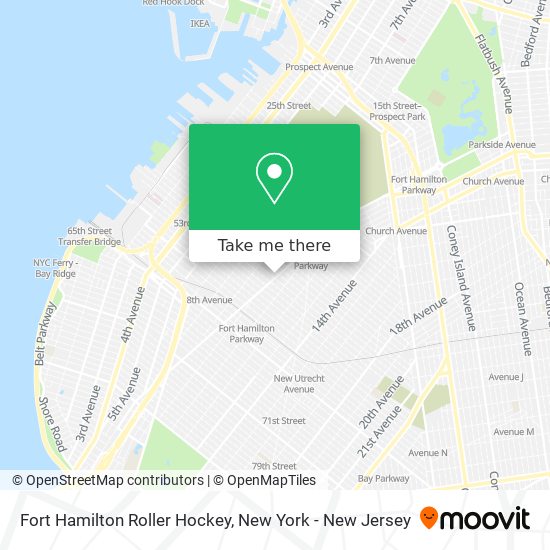 Mapa de Fort Hamilton Roller Hockey