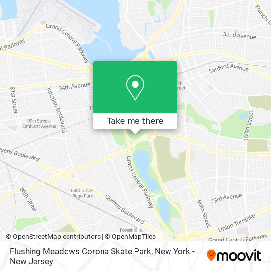 Mapa de Flushing Meadows Corona Skate Park