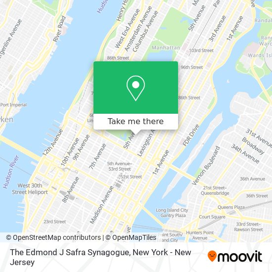 Mapa de The Edmond J Safra Synagogue