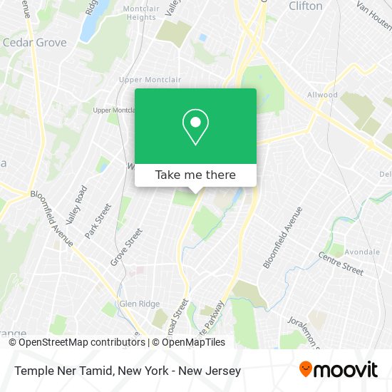Temple Ner Tamid map