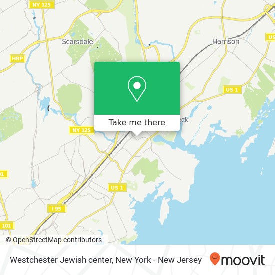 Mapa de Westchester Jewish center