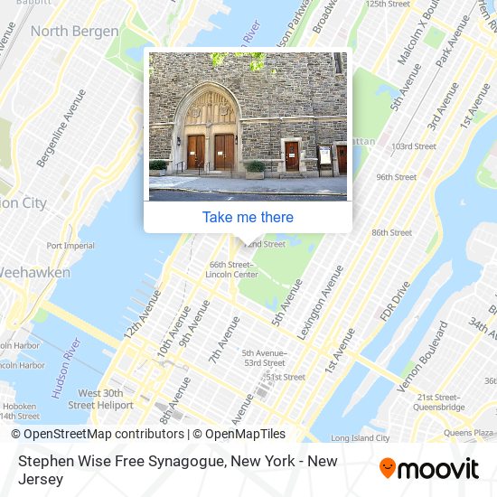 Stephen Wise Free Synagogue map