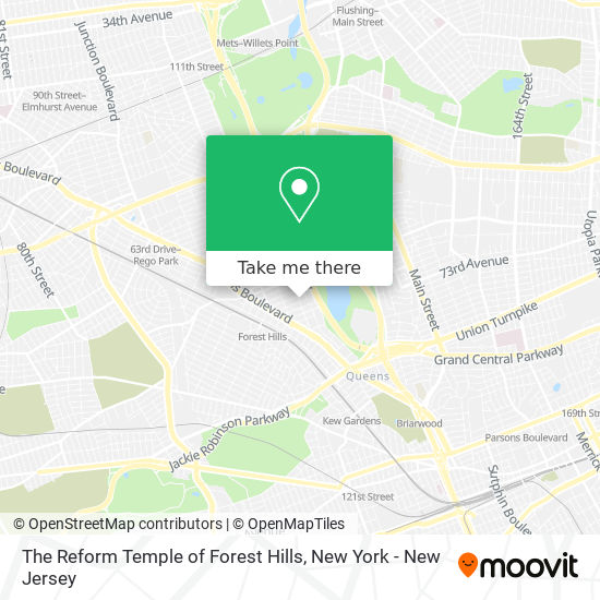 Mapa de The Reform Temple of Forest Hills