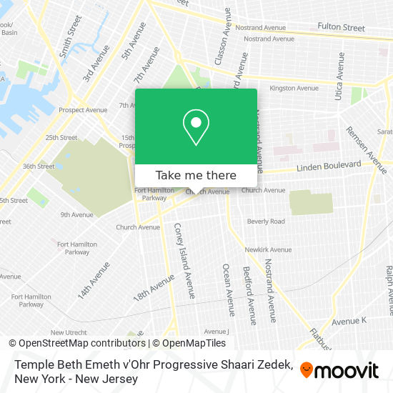 Temple Beth Emeth v'Ohr Progressive Shaari Zedek map