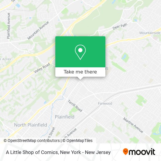 A Little Shop of Comics map