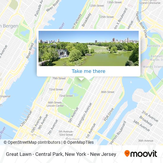Mapa de Great Lawn - Central Park