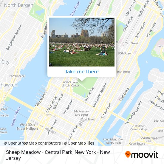 Sheep Meadow - Central Park map