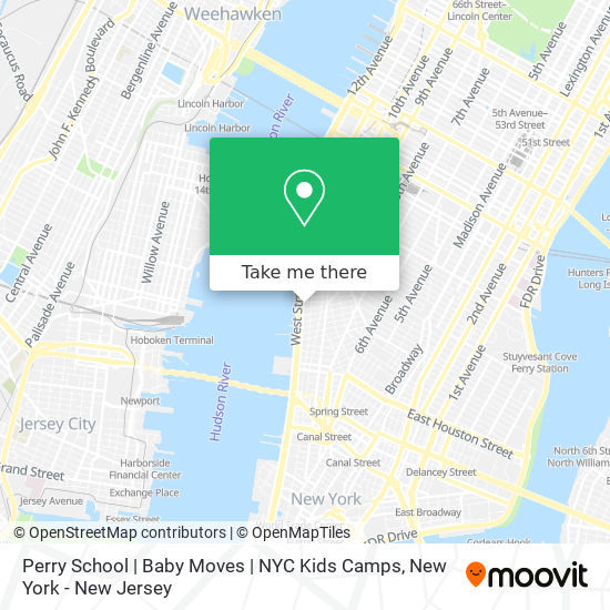 Mapa de Perry School | Baby Moves | NYC Kids Camps