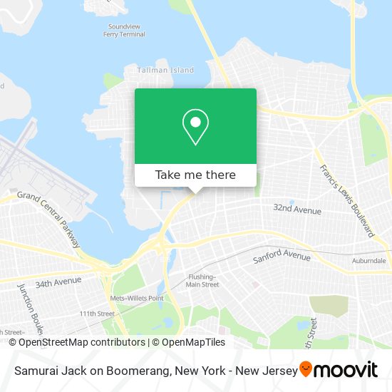 Samurai Jack on Boomerang map