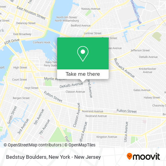 Mapa de Bedstuy Boulders