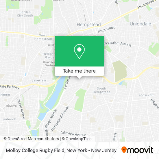 Molloy College Rugby Field map