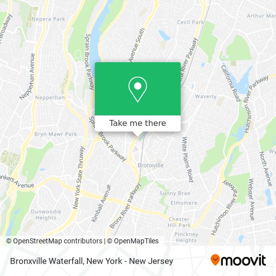 Bronxville Waterfall map
