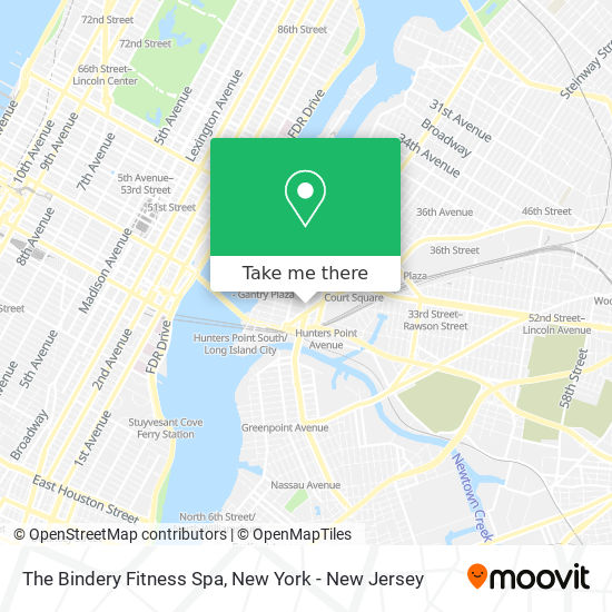 Mapa de The Bindery Fitness Spa