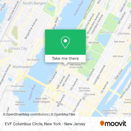 Mapa de EVF Columbus Circle