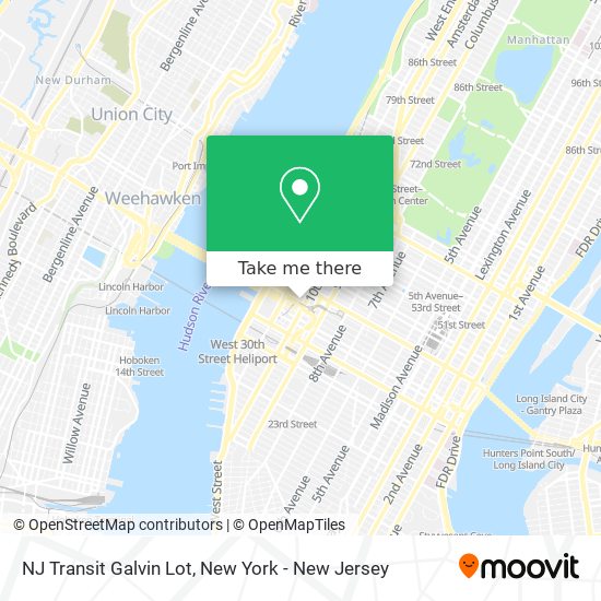 Mapa de NJ Transit Galvin Lot