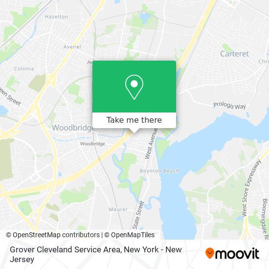 Grover Cleveland Service Area map